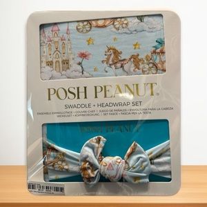 Posh Peanut Catherine swaddle with headwrap